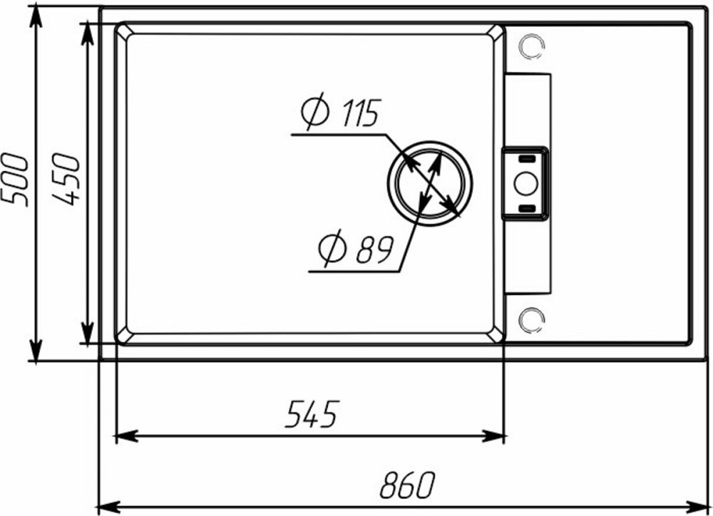 VALESO Гранітна мийка для кухні VALESO 8650 DIAMOND матова (антрацит) Киев - изображение 5