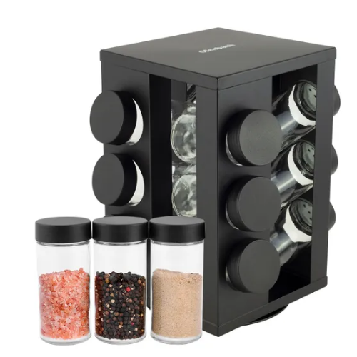 Набір ємностей для спецій 12шт на підставці чорний Ofenbach 101001 Житомир - фото 2