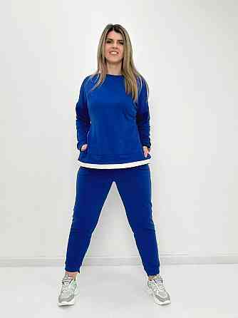 Трикотажний костюм-двійка "Spring" оптом | Батал | Розпродаж моделі Електрик, 50-52 Київ