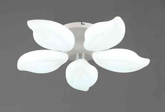 VALESO Люстра стельова світлодіодна VALESO 5 плафонів LED 60W Білий Сталь Акрил 3000K+6500K /5 Коломия