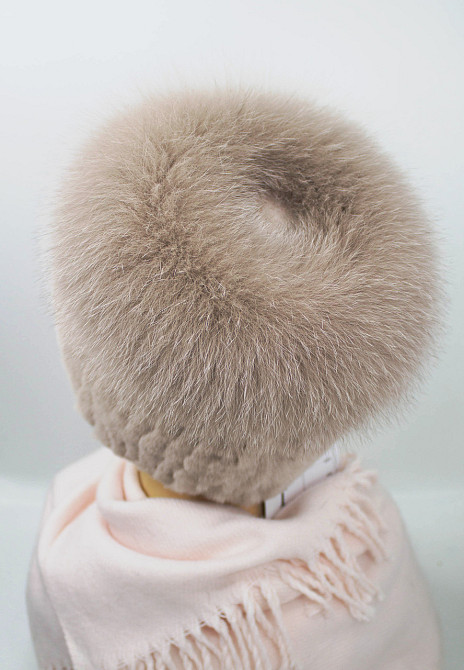 Шапка хутряна жіноча кубанка Анжеліка Кавовий Харків - фото 4