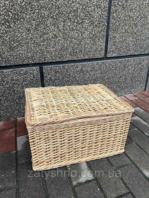 Ящик корзина с крышкой плетеный Киев - изображение 1