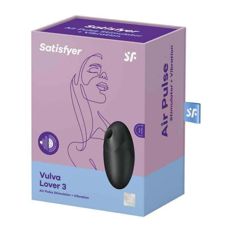 Вакуумный стимулятор с вибрацией Satisfyer Vulva Lover 3 Black Sex Aura Киев - изображение 4