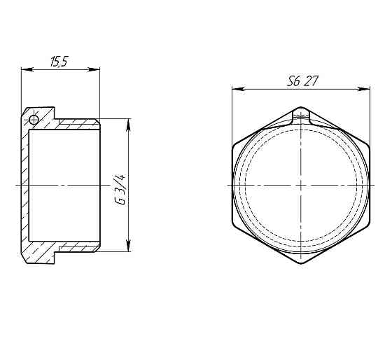 Заглушка 3/4″З латунна під пломбу LC402P OPTIMUM (000030961) Київ