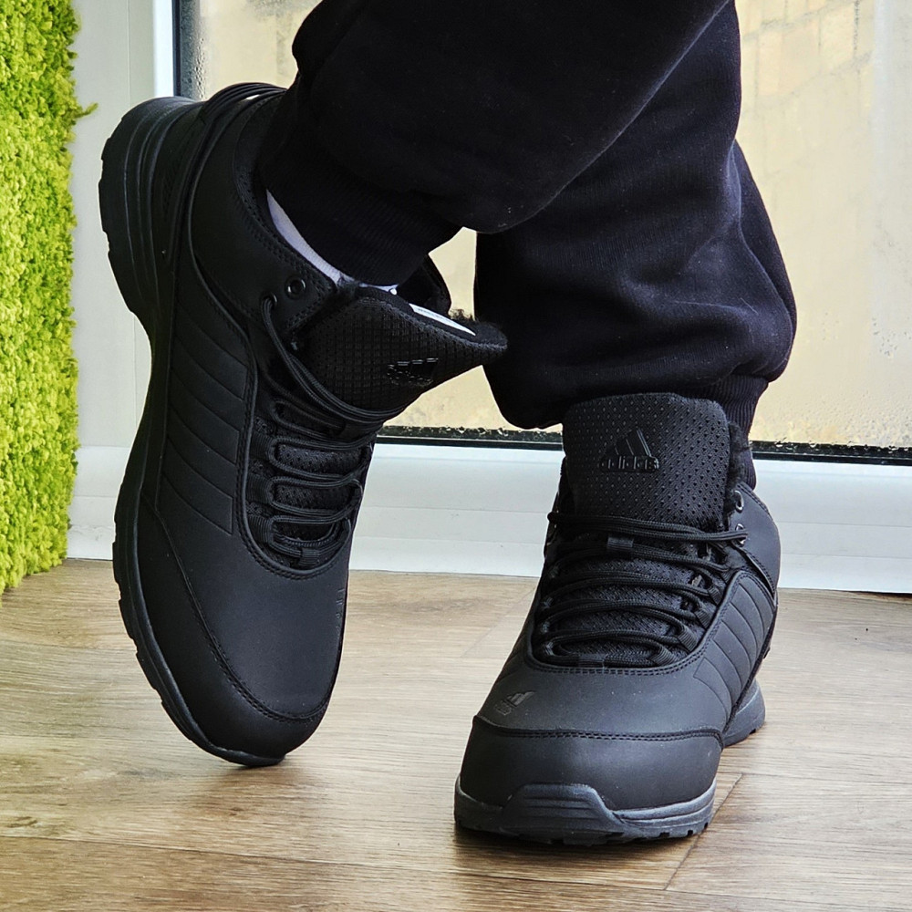Зимові Кросівки Adidas GORE-TEX Чоловічі Чорні з МЕХОМ Черевики Адідас Гортекс (розміри: 41,42,43,44,45,46) - 56-1 Дніпро - фото 4
