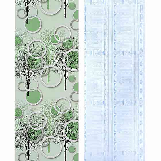 Пленка на самоклейке на бумажной основе 0,45х10м х 0,07мм Чёрные и зелёные деревья SW-00002440 Днепр