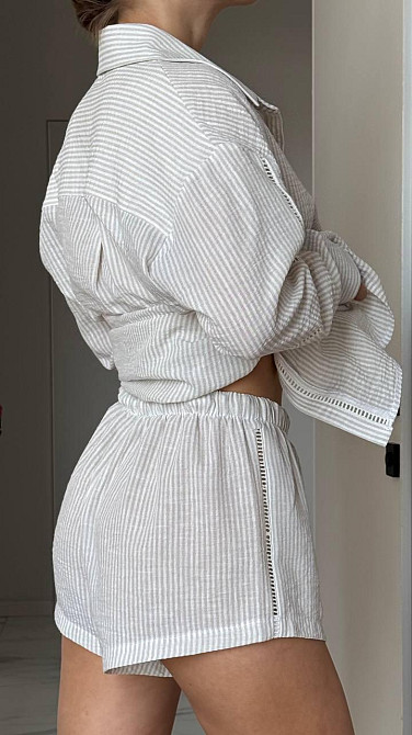 Жіночий домашній комплект-трійка Бежевий L Харків - фото 2