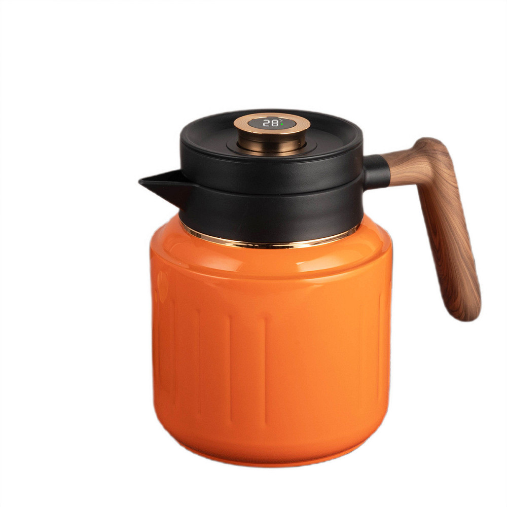 Чайник термос с индикатором температуры и заварником 1 л оранжевый HP-14-51O Киев - изображение 1