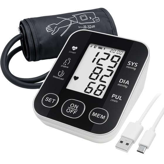 Автоматичний тонометр для вимірювання тиску з роботою від батарей USB РК-дисплеєм індикатором заряду NY-35 Львів