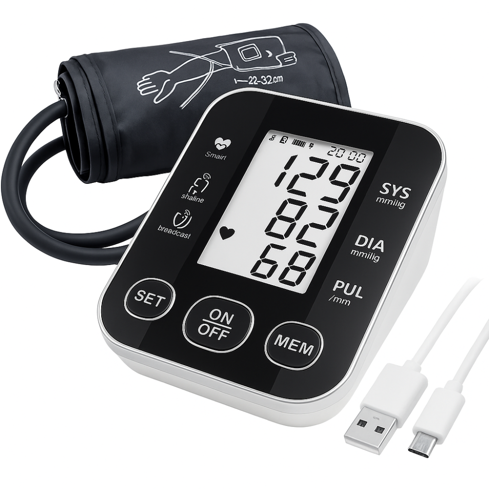 Автоматичний тонометр для вимірювання тиску з роботою від батарей USB РК-дисплеєм індикатором заряду NY-35 Львів - фото 4