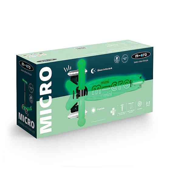 Самокат Micro серії Mini Deluxe Glow LED – Крижаний лайм Дніпро