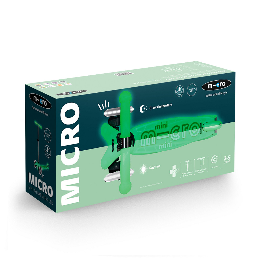 Самокат Micro серії Mini Deluxe Glow LED – Крижаний лайм Дніпро - фото 3
