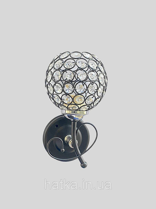 Бра настінне B-2348C/1 Чорний Хром Київ - фото 1