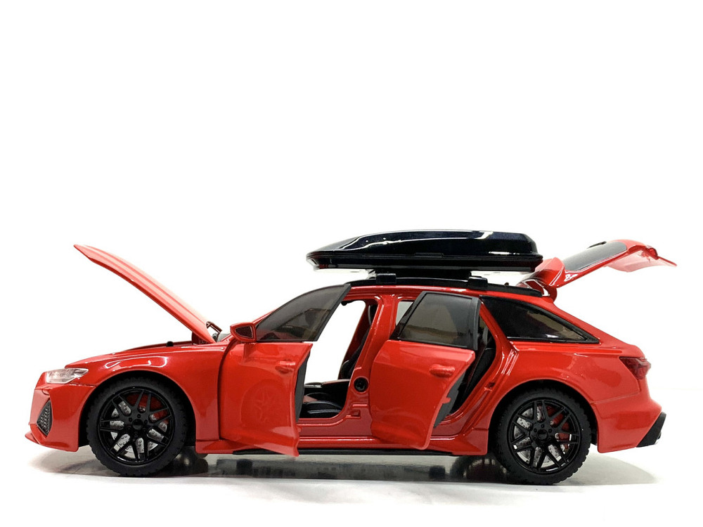 Машина Автосвіт Audi rs 6 інерційна відчиняються двері капот багажник 20,5 см Червоний (AP-2070) Чернигов - изображение 7