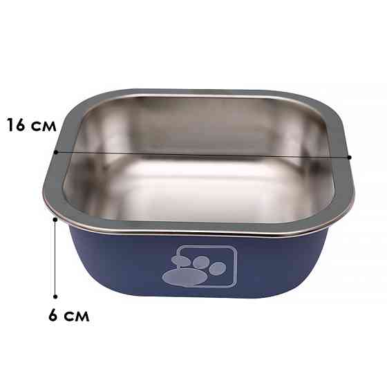 Миска для собак котов Taotaopets 1910002 металлическая Blue 160 мм Киев