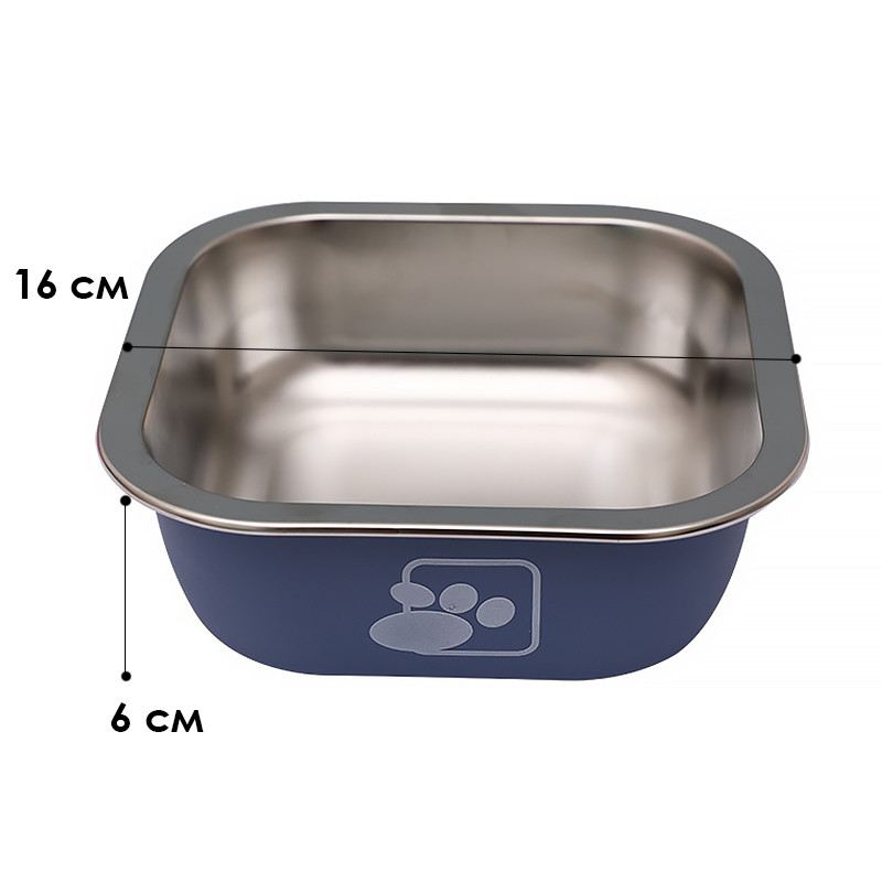 Миска для собак котов Taotaopets 1910002 металлическая Blue 160 мм Київ - фото 5