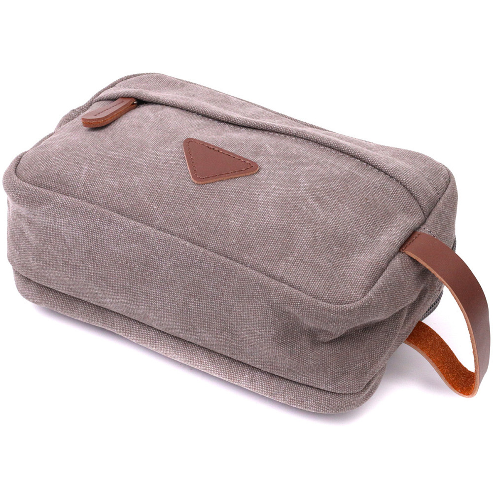 Зручна чоловіча барсетка на два відділення з якісного текстилю Сірий (Vintage) Київ - фото 9