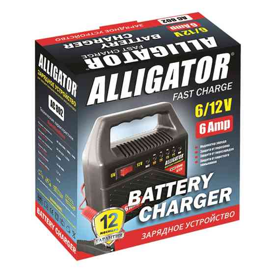 Зарядний пристрій АКБ Alligator 6/12В 80А·год 6А (AC802) Львів