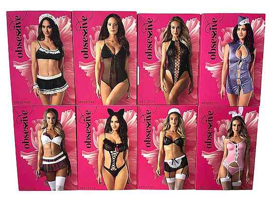Комплект напівпрозорої білизни Obsessive 870-SET-3 червоний, L/XL Sex Aura Київ