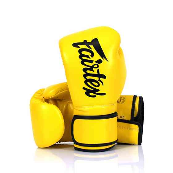 Боксерські рукавиці Fairtex BGV14 Yellow 14 унцій (бинти в комплекті) Каменское