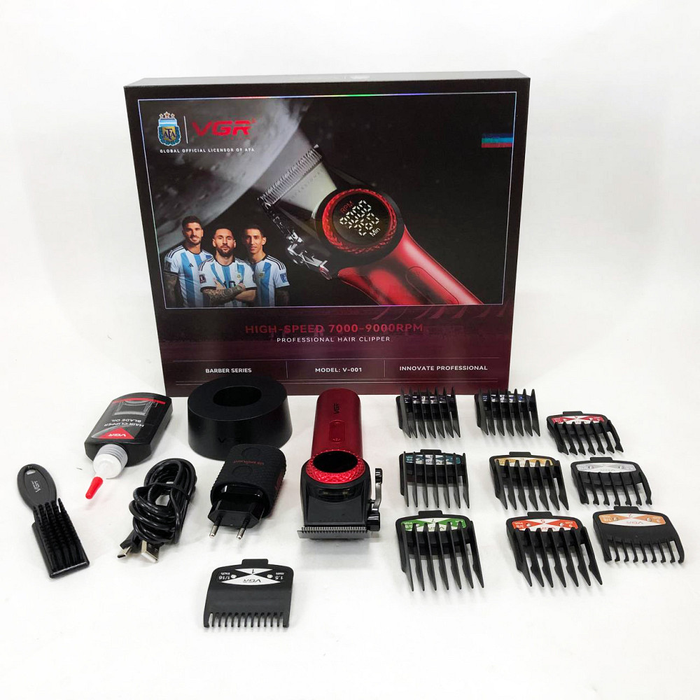 Машинка для стрижки волосся домашня VGR V-001 RED, Професійна акумуляторна машинка для стрижки VX-31 Івано-Франківськ - фото 2