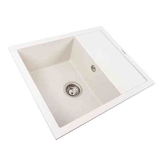 Гранітна мийка VALESO 5850 REYNA матова Біла в крапку Коломыя