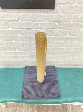 Кігтеточка, дряпка для кішок підлогова з джутовим канатом 65×35×35 см Київ