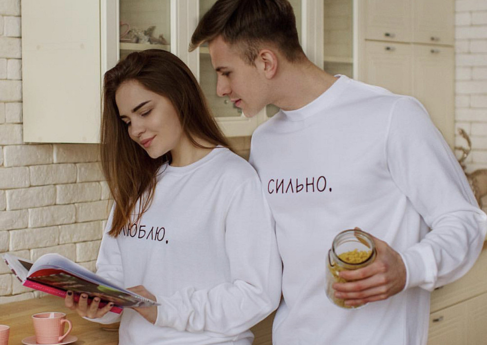 Парні світшоти для хлопця та дівчини — ЛЮБЛЮ.СИЛЬНО Чернівці - фото 1