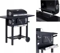 Гриль Grill Ogrodowy Węglowy Duży Ruszt Pokrywa Półki Киев