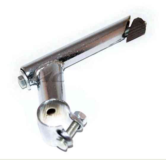 Вынос руля велосипеда (под рулевую резьбовую) (L-15 см, D-22mm) (хром) Мукачево