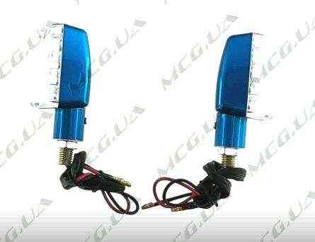 Поворот светодиодный, гробик (15 LED, синий, прозрачное стекло) Мукачево