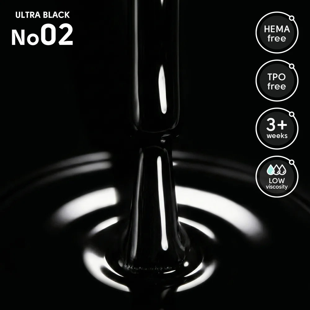 Гель-лак для ногтей 02 Ultra Black Shelly 12 мл Киев - изображение 5