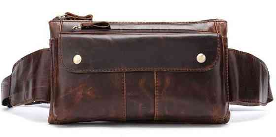 Поясная cумка мужская Vintage 14815 Коричневая Киев