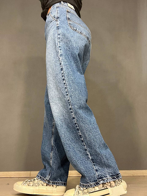 Джинси жіночі Its Basic 3097 SKATER jeans вільний крій банани широкі висока посадка косі кишені світло- сині, світло-синій, 36, 36, 75 см, 108 см Київ - фото 4