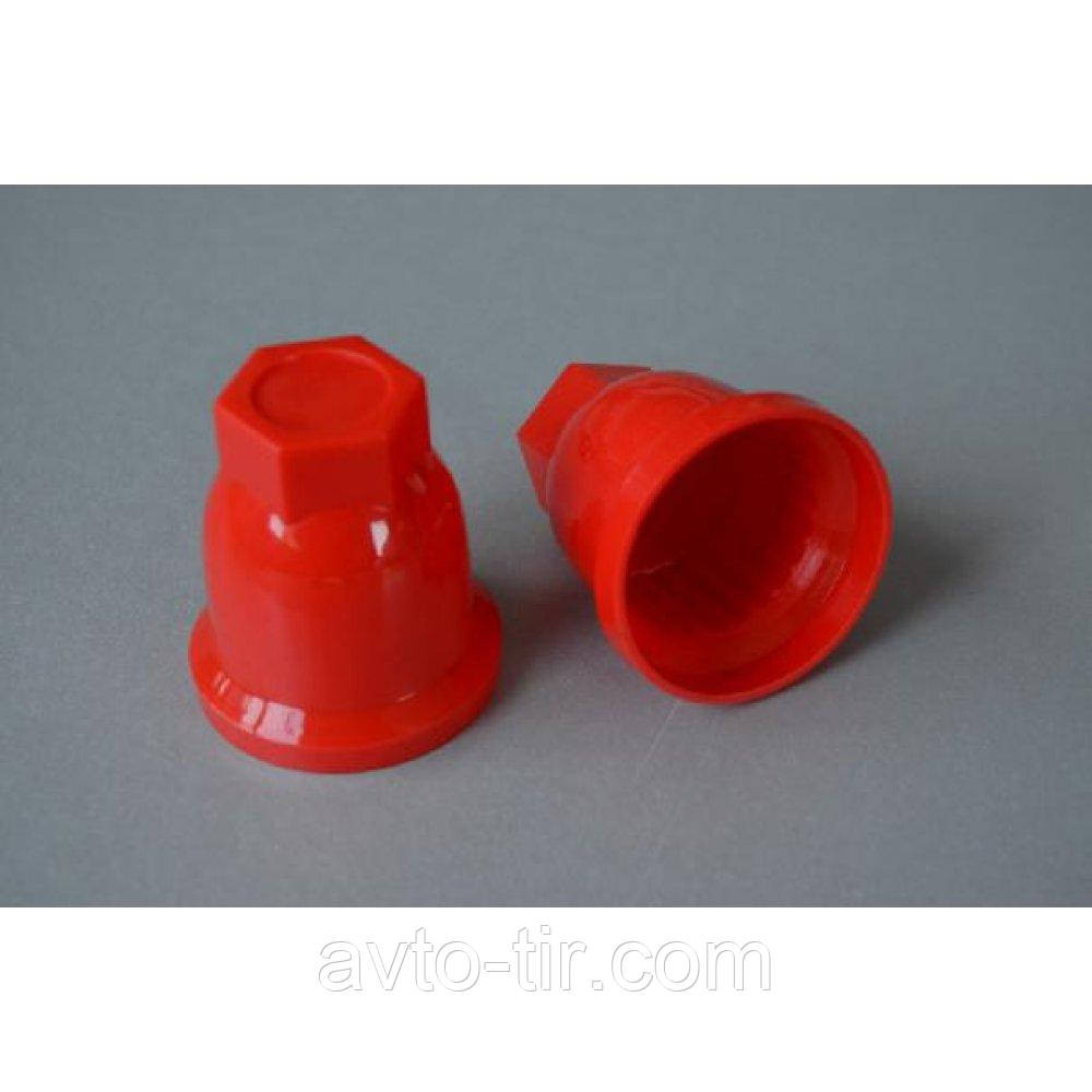 Ковпачок пластиковий на гайку колеса 32 мм червоний високий Луцк - изображение 1