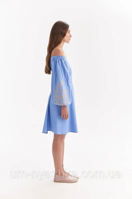 Жіноча вишита сукня льон Колоски Непереможна Кривий Ріг - фото 5