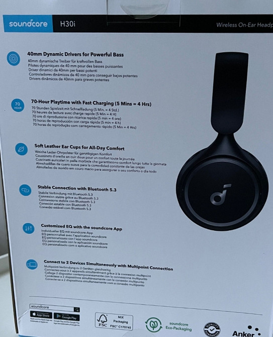 Навушники Anker Soundcore H30i black. Киев - изображение 3