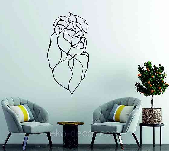 Настенный декор Панно «Лев» Декор на стену 70*35 см, Черный Киев