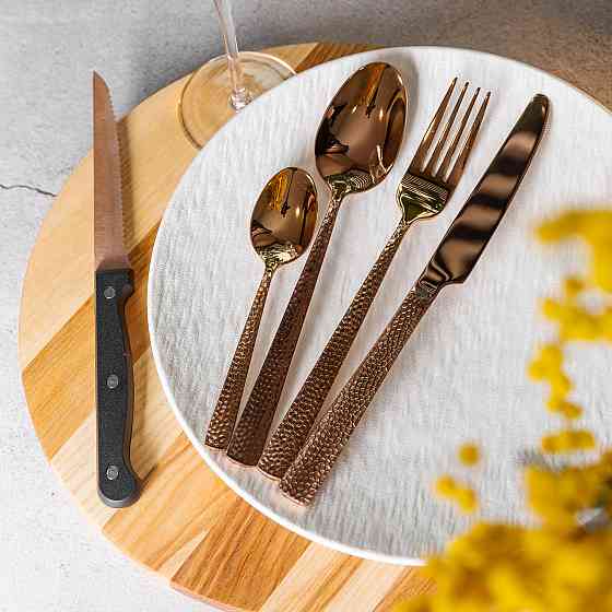 Набір столових приборів у футлярі на 6 персон столовий набір 30 предметів Бронза HP-20-29 Коломия