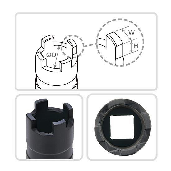 Головка 1/2" для клапана дизельної форсунки MAN, Mercedes-Benz, Scania TOPTUL JDEF1629 Чернігів - фото 2