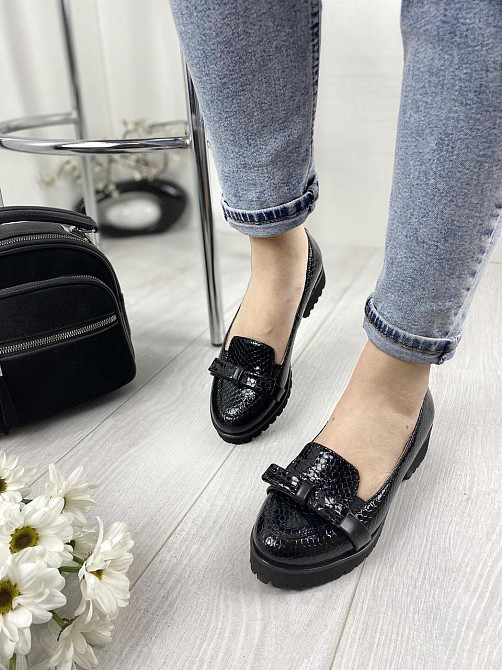 Eireen Туфлі жіночі Eireen Бант чорні (весна-осінь, шкіра натуральна) (1890) лише 37р. Коломыя - изображение 6