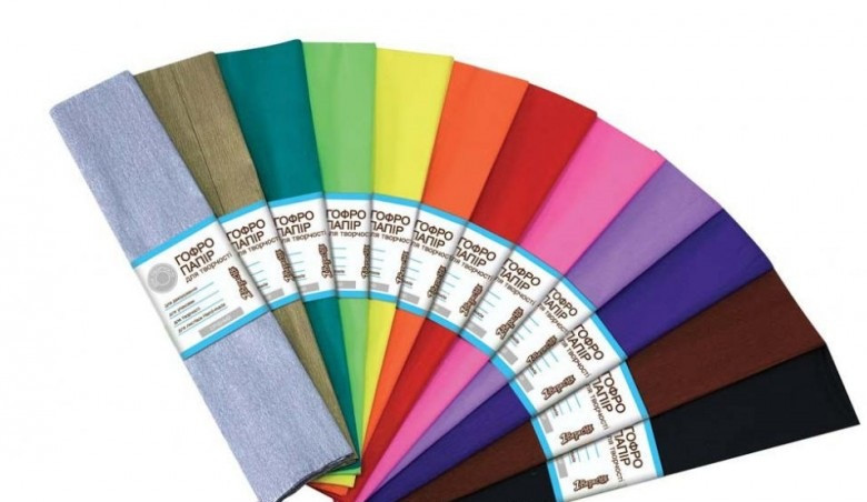 Папір кольоровий гофрований 