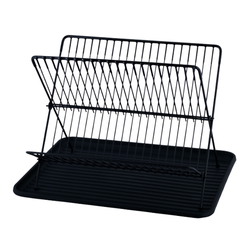 Сушарка для посуду 43*32*25,5см алюміній чорний 0753 KAMILLE Житомир - фото 2