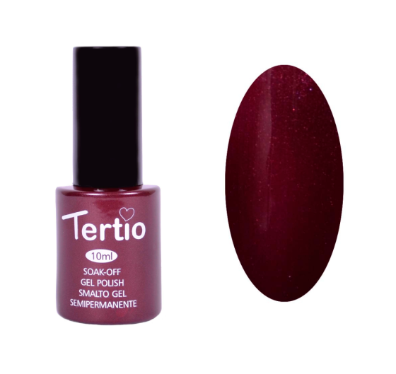 TERTIO гель - лак № 095 (темно-червоний з мікроблиском) 10 мл Київ