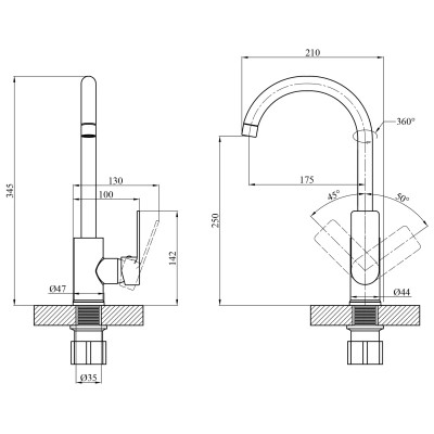 Смеситель Agua Merida-C030 (CV035429) Винница - изображение 9