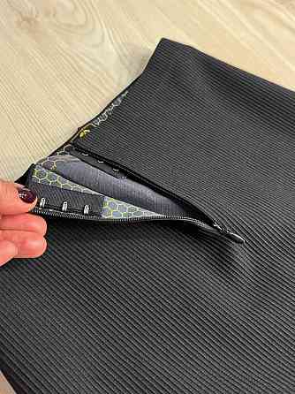 Лосины женские Kenalin D-13 с корсетом на молнии в рубчик утягивающие черные, черный, L Киев