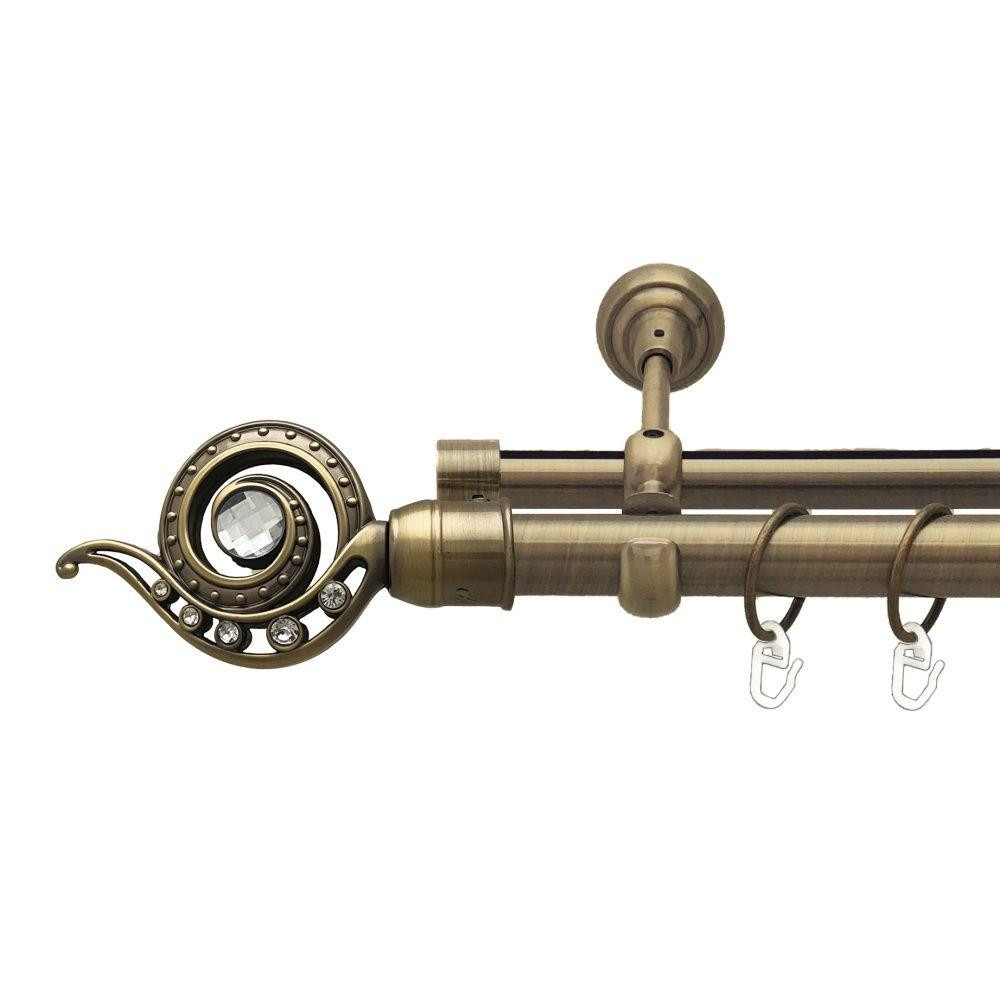 Карниз Orvit Око Дракона металевий дворядний опозитний гладка \ профільна труба кільце металеве Антик 25\19 мм Львов - изображение 1