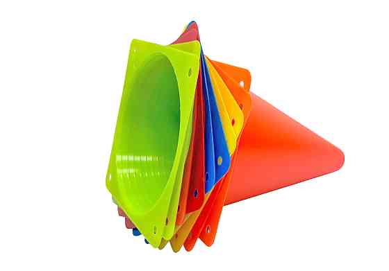 Конуси спортивні EasyFit 17 см (набір з 10 штук) різнокольорові Коломия