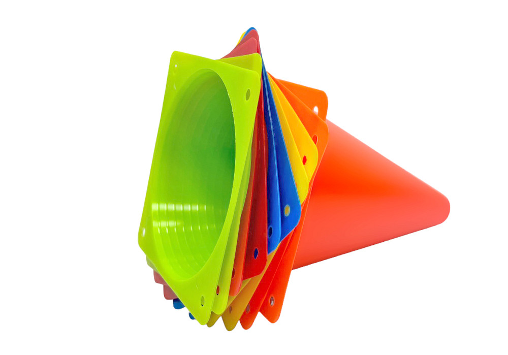 Конуси спортивні EasyFit 17 см (набір з 10 штук) різнокольорові Коломия - фото 2