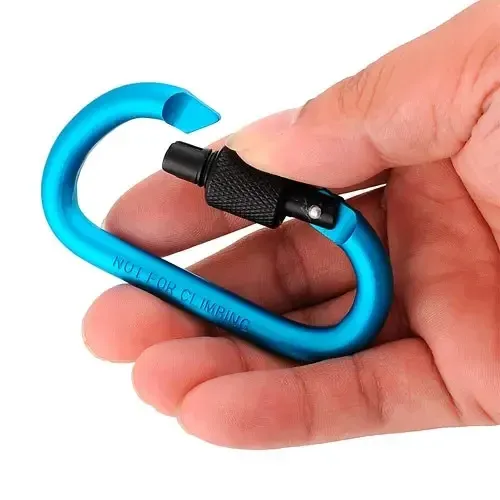 Карабин алюмінієвий кольоровий для туризму 8 см Київ - фото 9